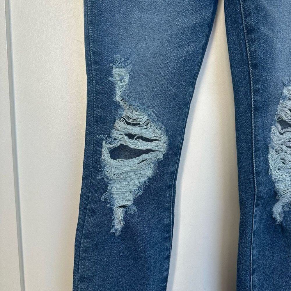 Good American Distressed Blue Skinny Jeans - Picture 9 of 11